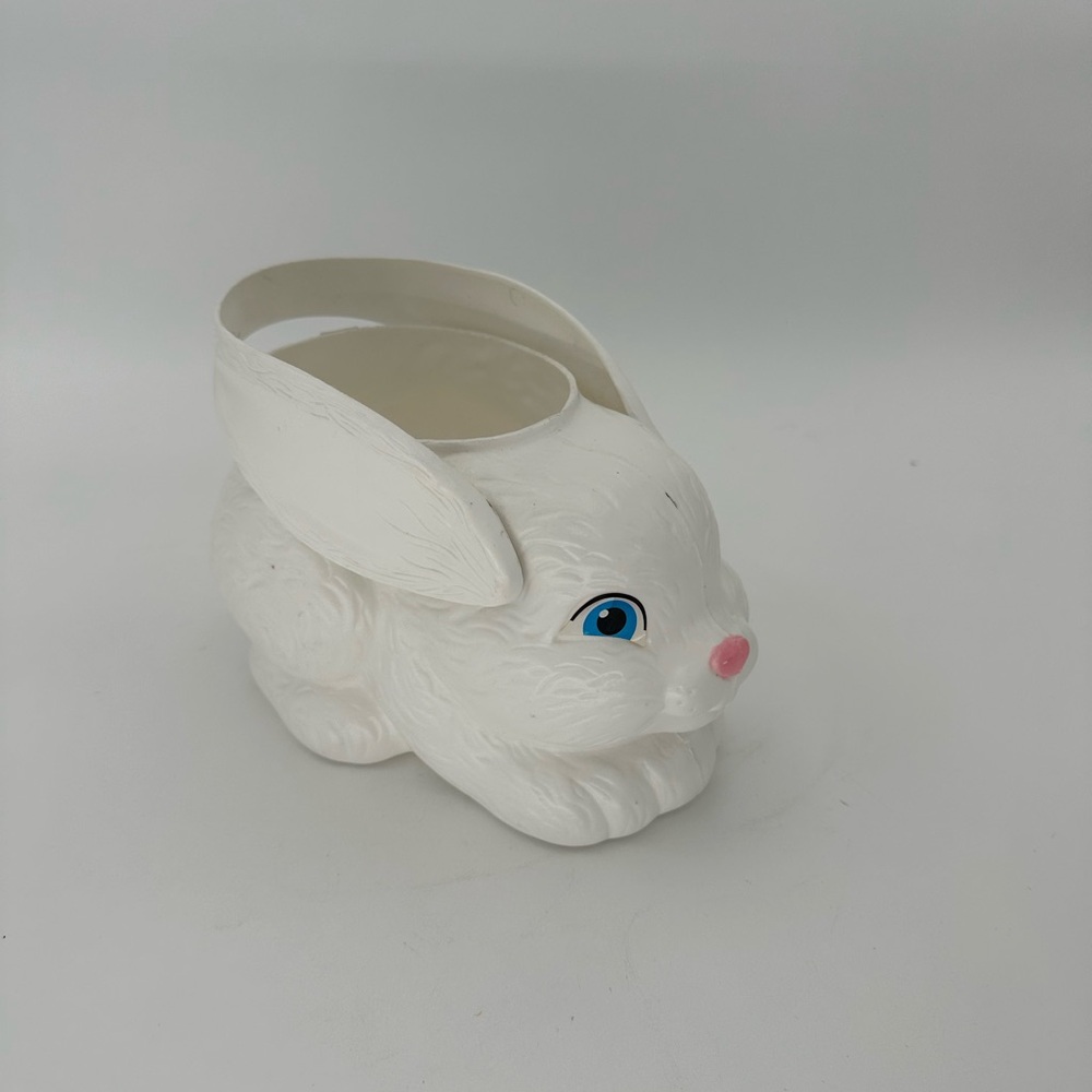 White Bunny Decorative Basket